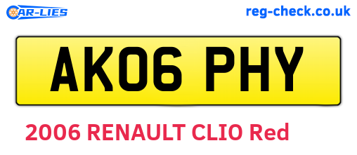 AK06PHY are the vehicle registration plates.