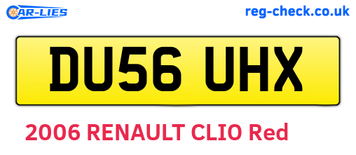 DU56UHX are the vehicle registration plates.