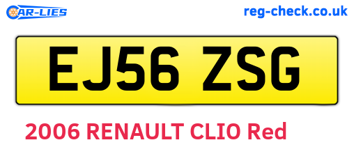 EJ56ZSG are the vehicle registration plates.