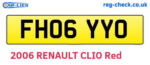 FH06YYO are the vehicle registration plates.