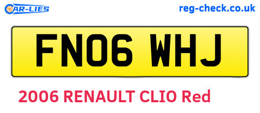 FN06WHJ are the vehicle registration plates.