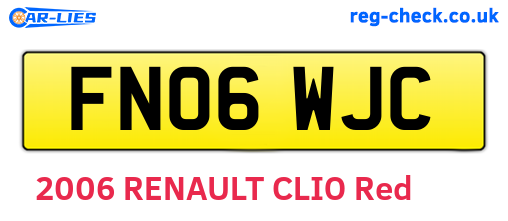 FN06WJC are the vehicle registration plates.