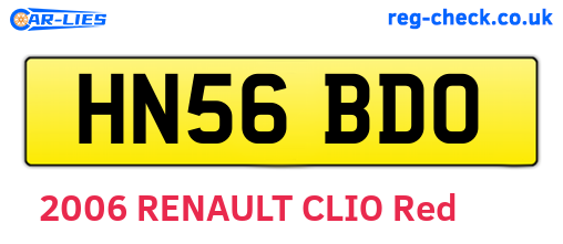 HN56BDO are the vehicle registration plates.