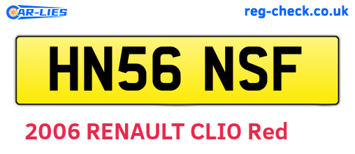 HN56NSF are the vehicle registration plates.
