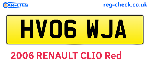 HV06WJA are the vehicle registration plates.