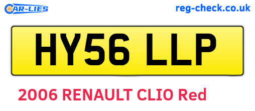 HY56LLP are the vehicle registration plates.