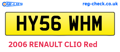 HY56WHM are the vehicle registration plates.