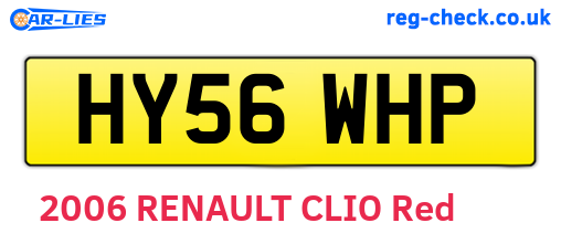 HY56WHP are the vehicle registration plates.