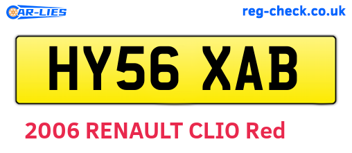HY56XAB are the vehicle registration plates.