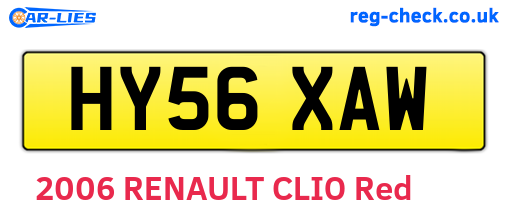 HY56XAW are the vehicle registration plates.