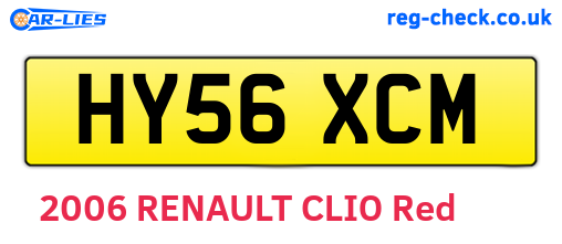 HY56XCM are the vehicle registration plates.