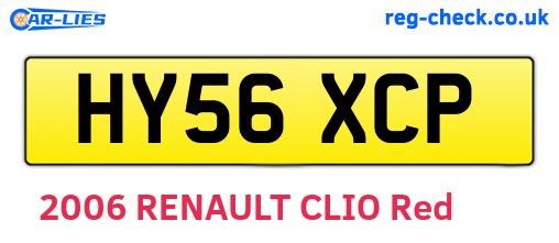 HY56XCP are the vehicle registration plates.