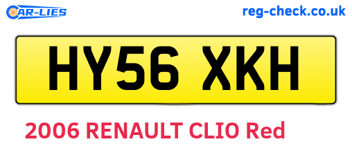 HY56XKH are the vehicle registration plates.