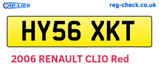 HY56XKT are the vehicle registration plates.