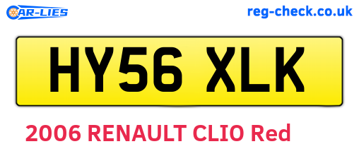 HY56XLK are the vehicle registration plates.