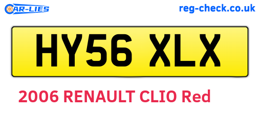 HY56XLX are the vehicle registration plates.