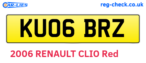 KU06BRZ are the vehicle registration plates.