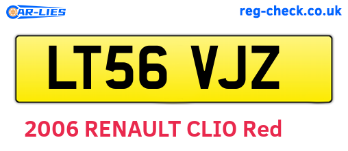 LT56VJZ are the vehicle registration plates.