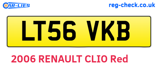 LT56VKB are the vehicle registration plates.