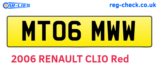 MT06MWW are the vehicle registration plates.