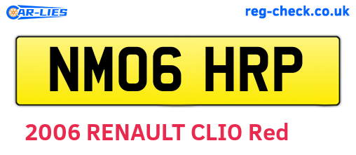 NM06HRP are the vehicle registration plates.