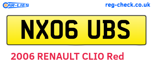 NX06UBS are the vehicle registration plates.