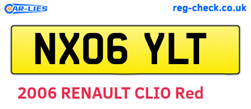 NX06YLT are the vehicle registration plates.