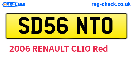 SD56NTO are the vehicle registration plates.