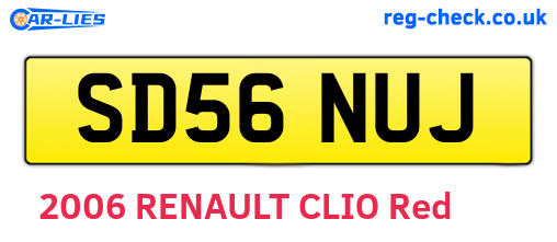 SD56NUJ are the vehicle registration plates.