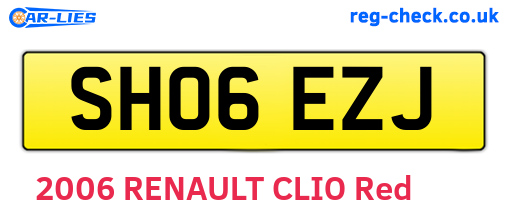 SH06EZJ are the vehicle registration plates.