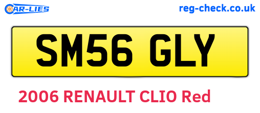 SM56GLY are the vehicle registration plates.