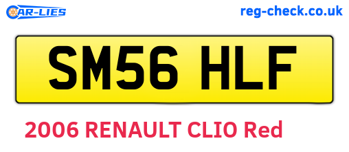 SM56HLF are the vehicle registration plates.