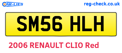 SM56HLH are the vehicle registration plates.