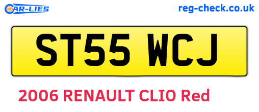 ST55WCJ are the vehicle registration plates.