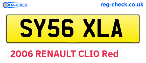 SY56XLA are the vehicle registration plates.