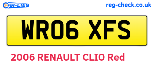 WR06XFS are the vehicle registration plates.