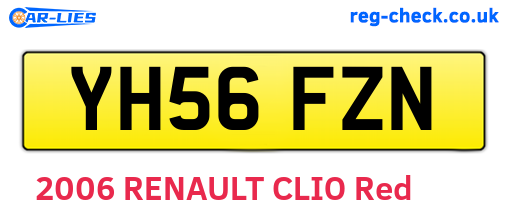 YH56FZN are the vehicle registration plates.