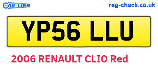 YP56LLU are the vehicle registration plates.