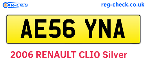 AE56YNA are the vehicle registration plates.