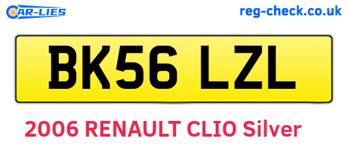 BK56LZL are the vehicle registration plates.