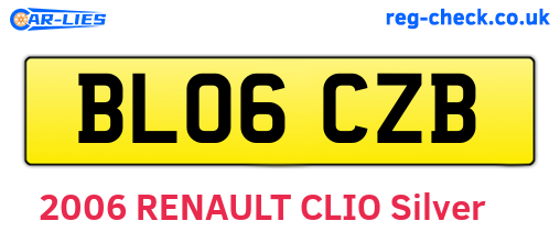 BL06CZB are the vehicle registration plates.