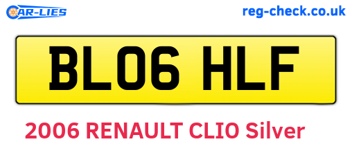 BL06HLF are the vehicle registration plates.