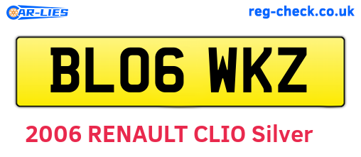 BL06WKZ are the vehicle registration plates.