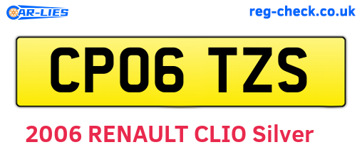 CP06TZS are the vehicle registration plates.