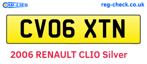 CV06XTN are the vehicle registration plates.