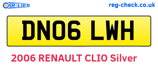 DN06LWH are the vehicle registration plates.