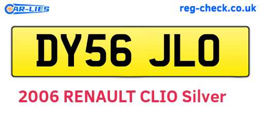DY56JLO are the vehicle registration plates.