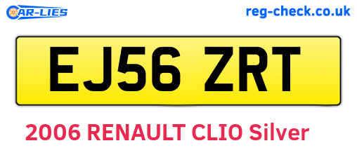 EJ56ZRT are the vehicle registration plates.