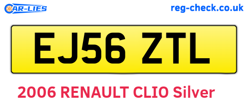 EJ56ZTL are the vehicle registration plates.