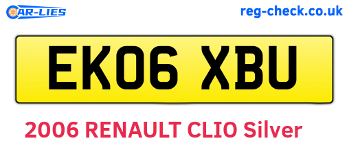 EK06XBU are the vehicle registration plates.
